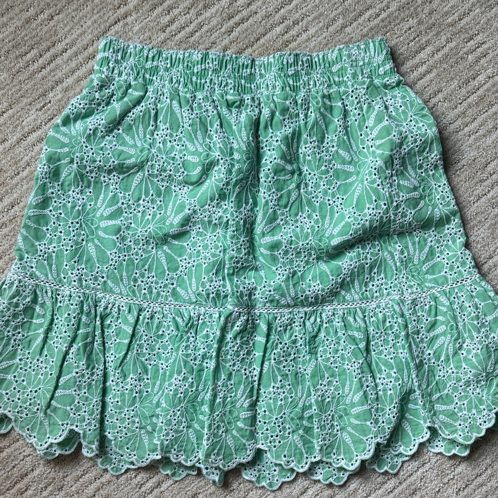LOFT Mint Lace Mini Skirt